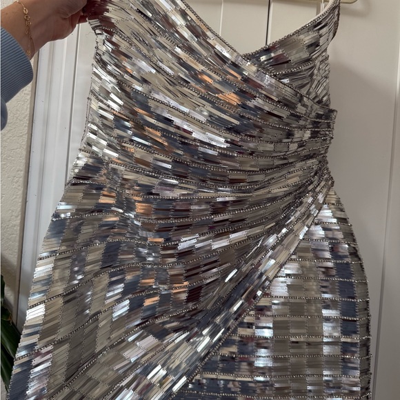 Retrofete Dresses & Skirts - Retrofete Silver Sequin Women's ‘Aura’ Mini Dress